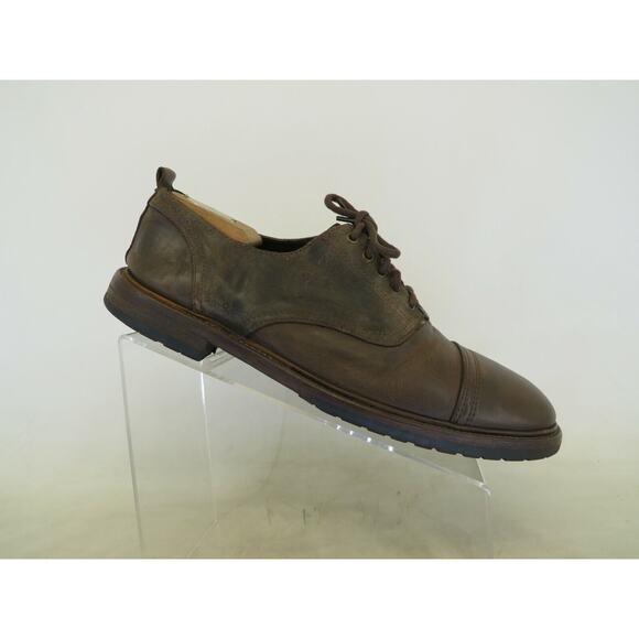 All Saints Jacks Place Brown Suede Leather Oxford Dress Shoes Mens Size 45 EUR main image 4